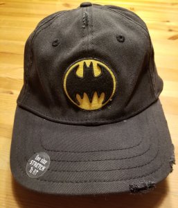 Drew Pearson Classic Distressed Batman Hat NOS w/ Tags One Size