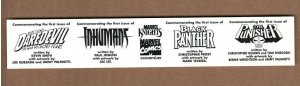 Marvel Knights 1998 Bookmark Punisher Daredevil Inhumans Black Panther