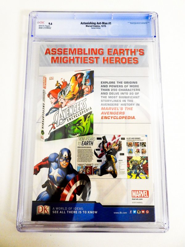 The Astonishing Ant-Man #1 Brooks Variant Cover (2015) CGC 9.6!