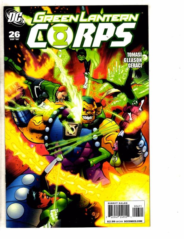 Lot Of 8 Green Lantern Corps DC Comic Books # 19 20 21 22 24 26 27 28 Flash RC15