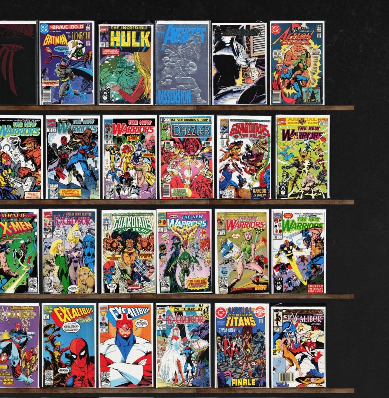 Huge Lot 150+ Comics with Excalibur, The New Warriors, Superman & More!