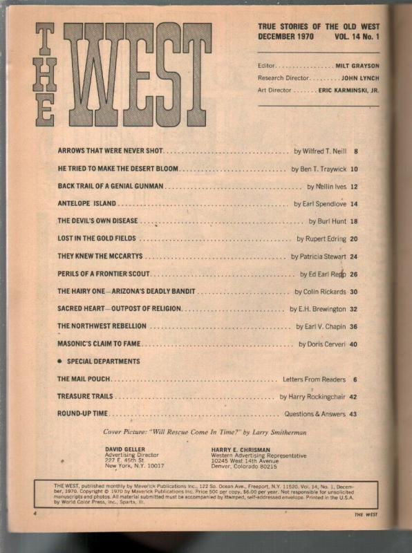 West 12/1970-Maverick-Ed Earl Repp-Sam candy-pulp thrills-VG