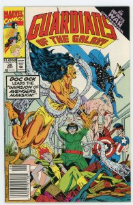 Guardians of the Galaxy #28 (1990 v1) Jim Valentino Masters of Evil Newsstand NM