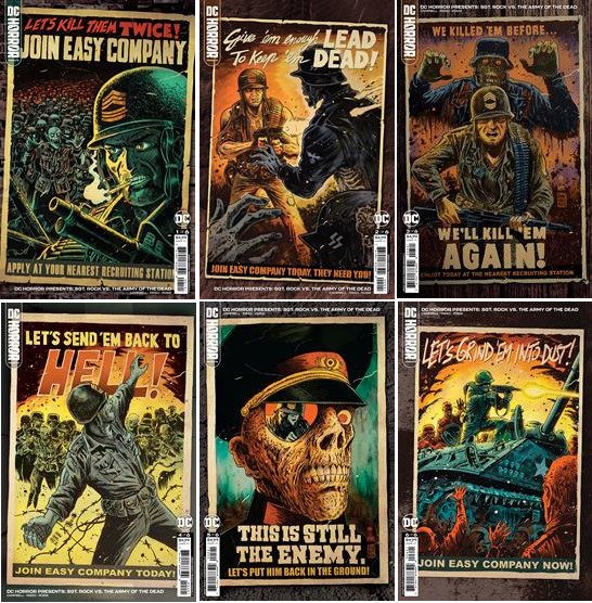 DC HORROR PRESENTS SGT ROCK VS THE ARMY OF THE DEAD #1-6 COMPLETE COVER B SET