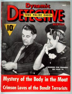 MAG: DYNAMIC DETECTIVE-1939 MAY-PULP TRUE CRIME-BODY IN THE MOAT-MURDER FOR P...