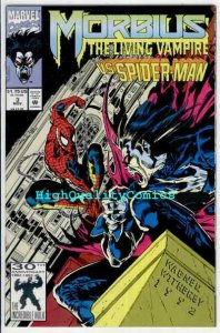 MORBIUS the Living VAMPIRE #1 2 3 4, NM+, Spider-man, Fangs, Web, w/ poster 1992