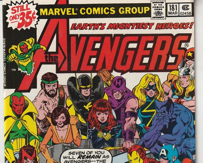 Avengers(vol. 1) # 181  There Can BE Only Seven !
