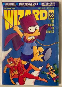 Wizard the Comics Magazine #28 U not polybagged Simpsons Wizard 6.0 FN (1993)