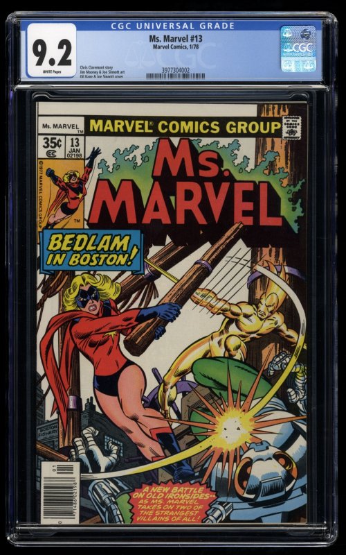 Ms. Marvel #13 CGC NM- 9.2 White Pages