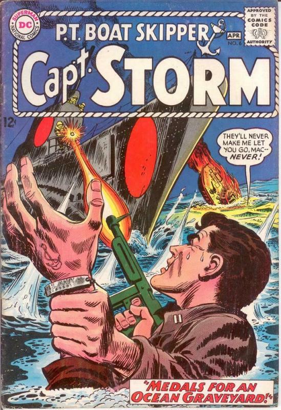 CAPTAIN STORM (1964-1967) 6 VG-F KUBERT ART April 1965 COMICS BOOK