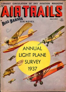 AIR TRAILS 07/1937-STREET & SMITH-AVIATION THRILLS-PULP-BILL BARNES-vg