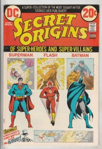 Secret Origins #1 (Mar-73) NM- High-Grade Superman, Batman, Flash