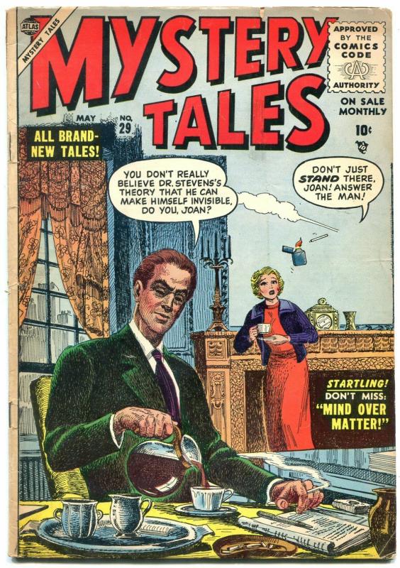 Mystery Tales #29 1955- Atlas horror- Invisible Man cover- Bill Everett G/VG