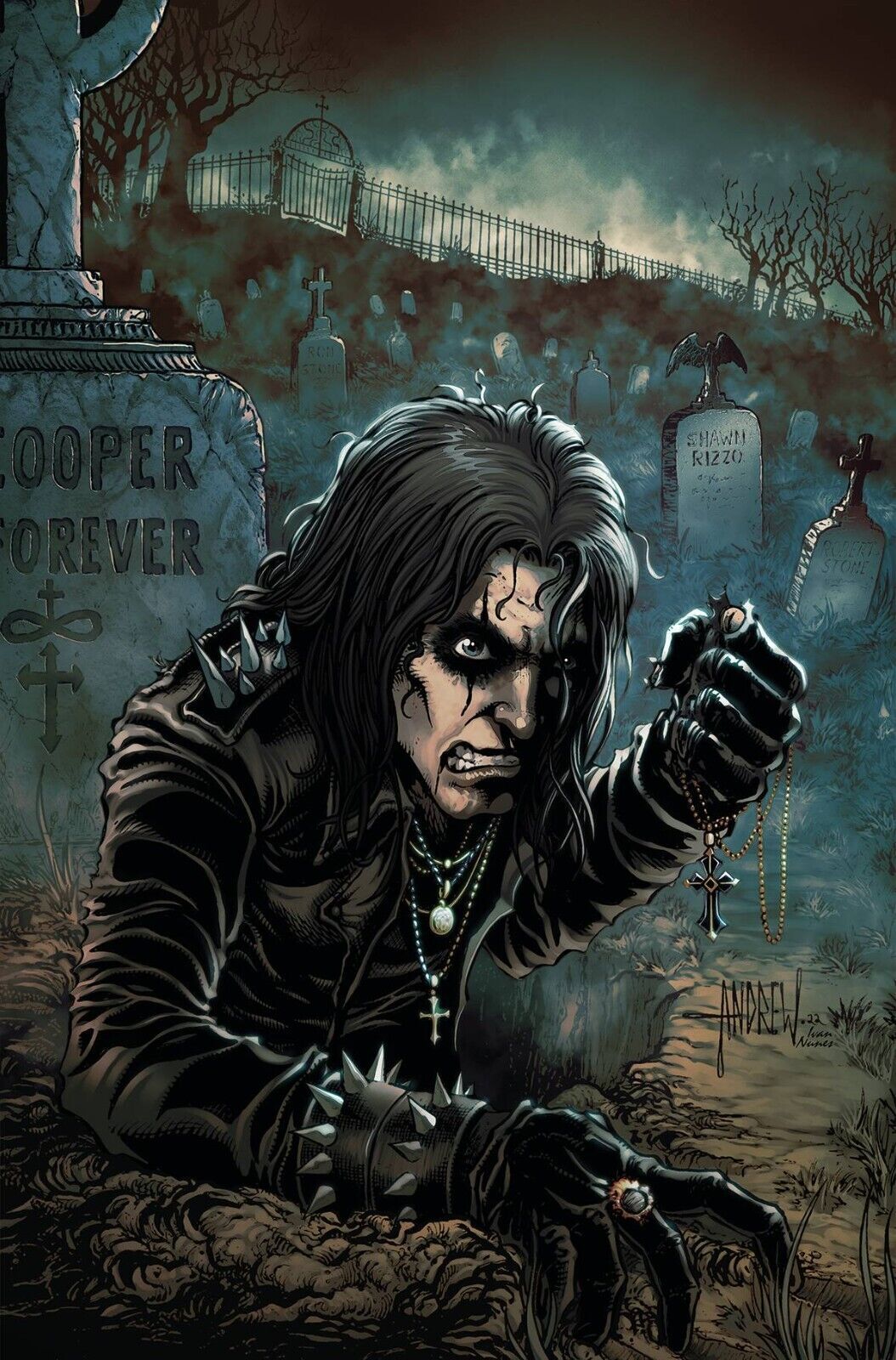 Alice Cooper Andrew Mangum Virgin Variant Cover Comic Books Modern Age