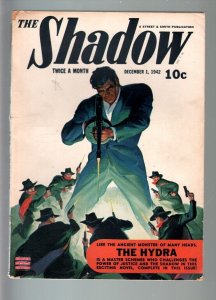 PULP:  SHADOW DEC 1 1942-TOMMY GUN COVER-THE HYDRA-FN minus-RARE PULP FN-