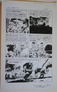SAM GLANZMAN original art, TALES of the GREEN BERET #4 pg 26, 14x 22, War, 1967