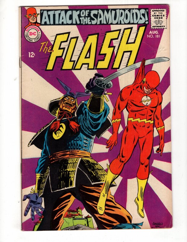 The Flash #181 (1968)  ATTACK OF THE SAMUROIDS! Silver Age DC / ID#693