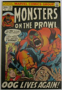 Monsters On The Prowl #20 (Dec 1972, Marvel), VFN condition (8.0)