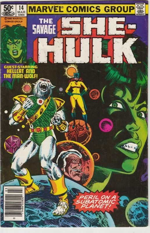 2 The Savage She-Hulk Marvel Comic Books # 9 14 Hellcat Man-Wolf Kraft EP1
