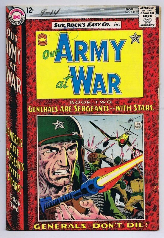 Our Army at War #148 ORIGINAL Vintage 1964 DC Comics Sgt Rock 