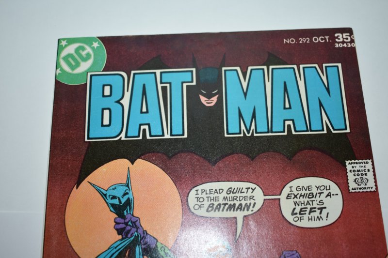 Batman #292 (1977) Riddler VF- 7.5 Comic Book