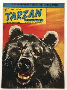 TARZAN ADVENTURES V 7#38  (1958)black & white daily strip reprints FINE+