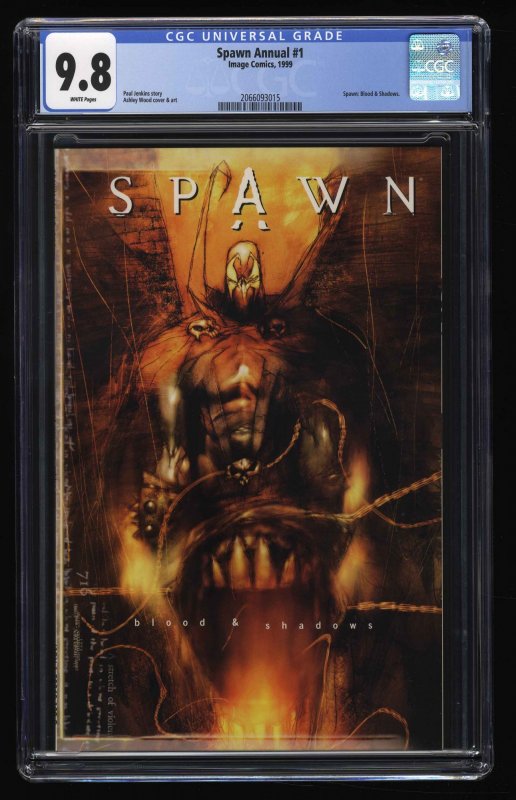 Spawn Annual (1999) #1 CGC NM/M 9.8 White Pages Blood & Shadows!