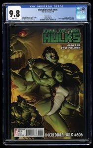 Incredible Hulk #606 CGC NM/M 9.8 White Pages Variant 1st Immortal She-Hulk!