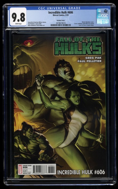 Incredible Hulk #606 CGC NM/M 9.8 White Pages Variant 1st Immortal She-Hulk!