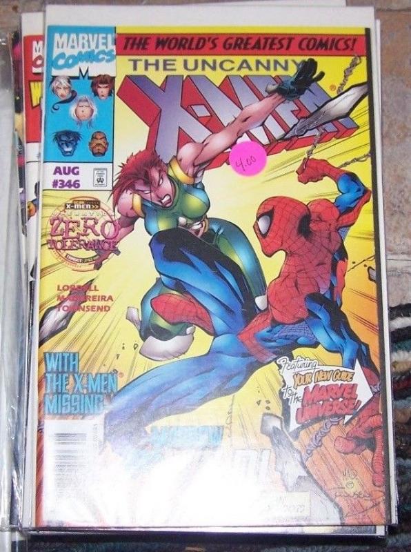 Uncanny X-Men #346 (Aug 1997, Marvel) zero tolerance marrow wolverine gambit