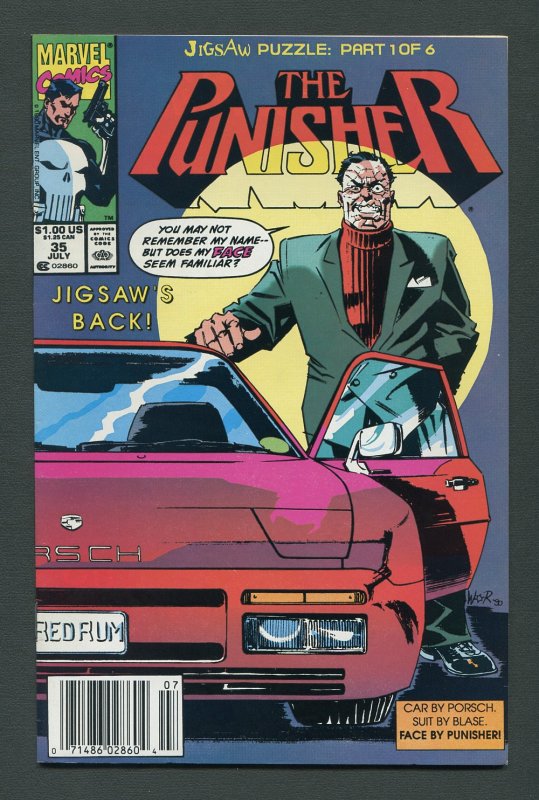 Punisher #35 / 9.4 NM  Jigsaw  Part One Newsstand  July 1990