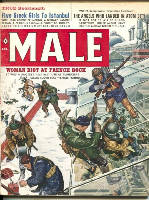 Male 4/1960-Atlas-Mort Kunstler-James Bama-Bruce Minney-pulp thrills-cheeseca...