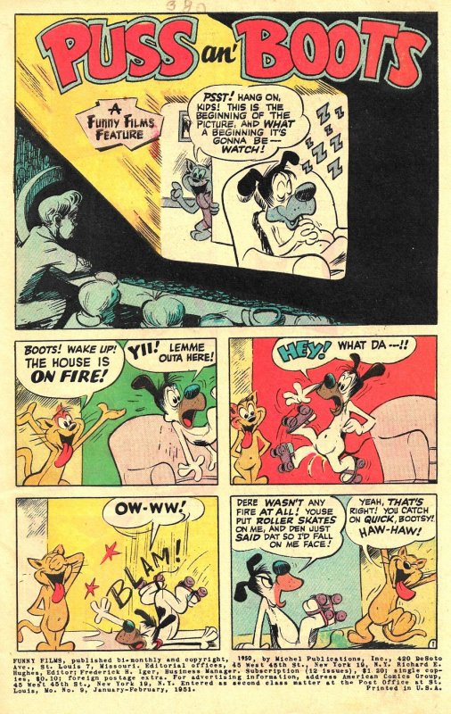 FUNNY FILMS #9, 10, 11 (1951) 4.0 VG  Dan Gordon!  Blunderbunny!  Whoo Doodit!