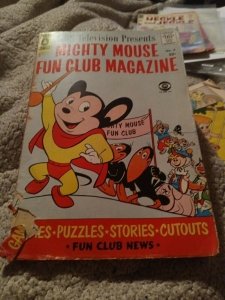 MIGHTY MOUSE Fun Club Magazine No.4 Pines Comics 1958 cbs tv cartoon superhero
