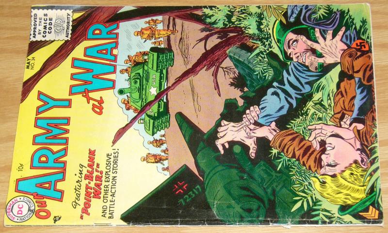 Our Army At War #34 VG/FN may 1955 - golden age dc comics - point blank war