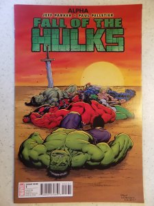 FALL OF THE HULKS # 1 MARVEL ALPHA VARIANT COVER FIRST PRINT ARTHUR ADAMS 