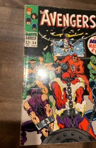 The Avengers #54 (1968) cameo Ultron/ 2nd black knight.