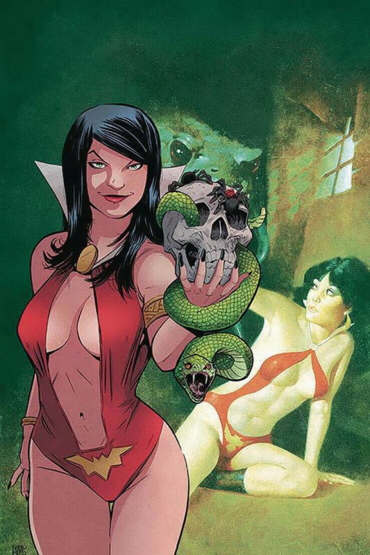 VAMPIRELLA RED SONJA (2019 DYNAMITE) #5 VARIANT 1:30 MOSS VIRGIN I PRESALE-01/15