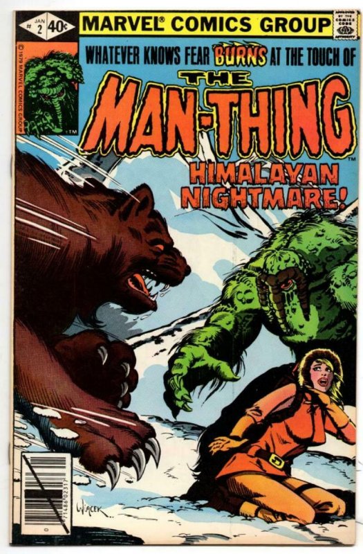 MAN-THING #2, VF/NM, Swamp Thing, Jim Mooney, 1979 1980, Fear, Bronze age