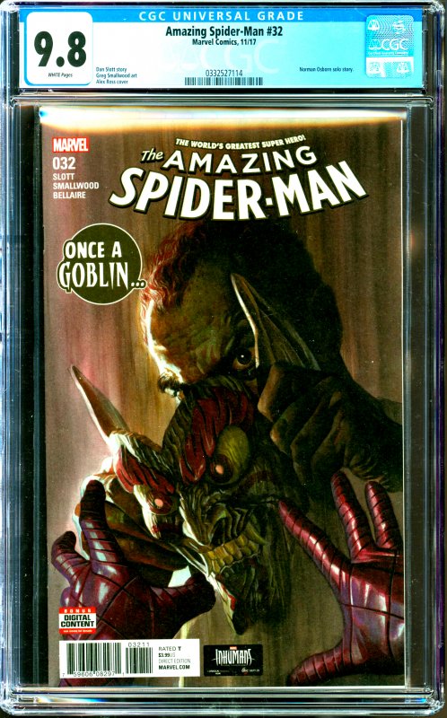 Amazing Spider-Man #32 CGC Graded 9.8 Norman Osborn solo story