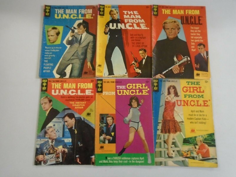 Silver age Man + Girl from UNCLE lot 6 different 4.0 VG (Gold Key)