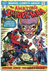 AMAZING SPIDER-MAN #138 1974-Bronze Age-Wild Cover FN/VF