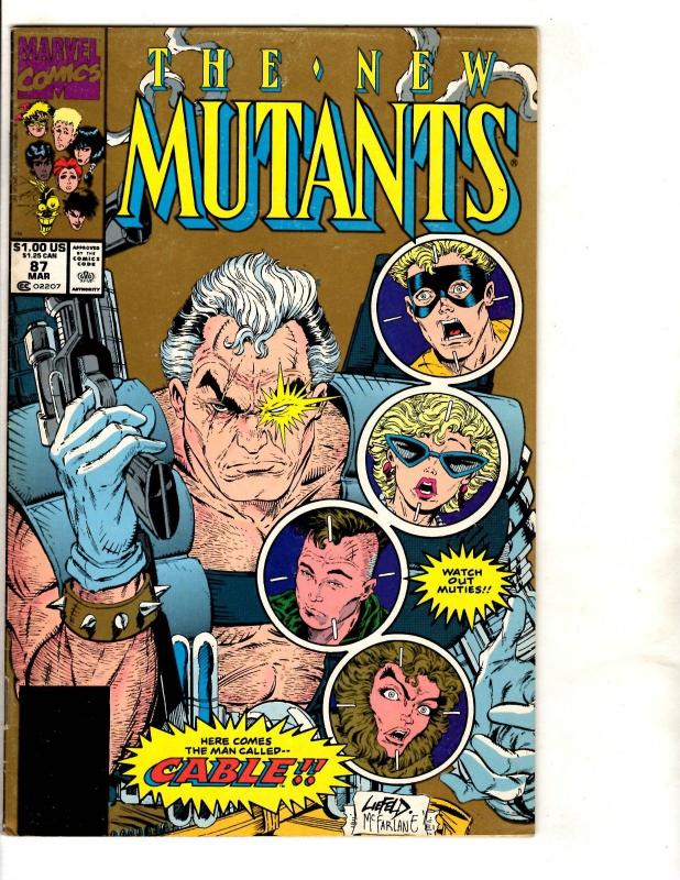 New Mutants # 87 VF Marvel Comic Book 2nd Print 1st Appearance Of Cable J325