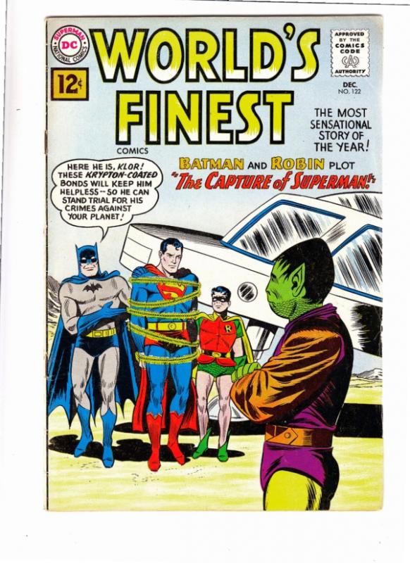 World's Finest #122 (Dec-61) FN/VF+ Mid-High-Grade Superman, Batman and Robin