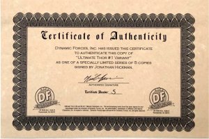 ULTIMATE THOR #1 (2011) MIKE CHOI VARIANT SIGNED JONATHAN HICKMAN W/COA NM.