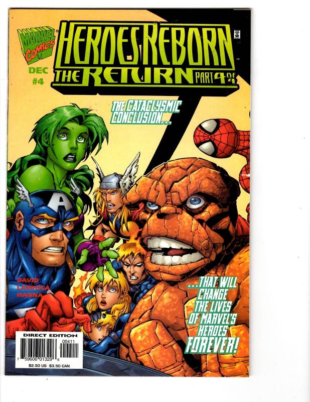 4 Heroes Reborn The Return Marvel Comic Books # 1 2 3 4 Avengers Thor Hulk BH25