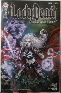 Lady Death: Nightmare Symphony #2 NM signed by Brian Pulido with COA