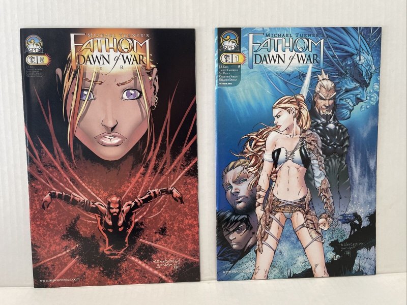 Michael Turners Fathom Dawn Of War Zero  #0 1 2 3 Lot Of 4