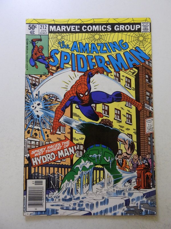 The Amazing Spider-Man #212 (1981) 1st appearance of Hydro-Man FN+ condition