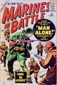MARINES IN ACTION Comic Issue 22 — Very Rare HTF — 1958 Warwick Pub Silver Age